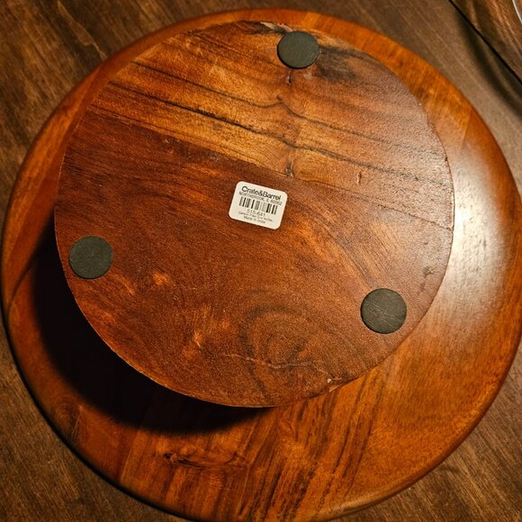 Crate and Barrel Carson Acacia Wood Cake Pedestal - Picture 4 of 8